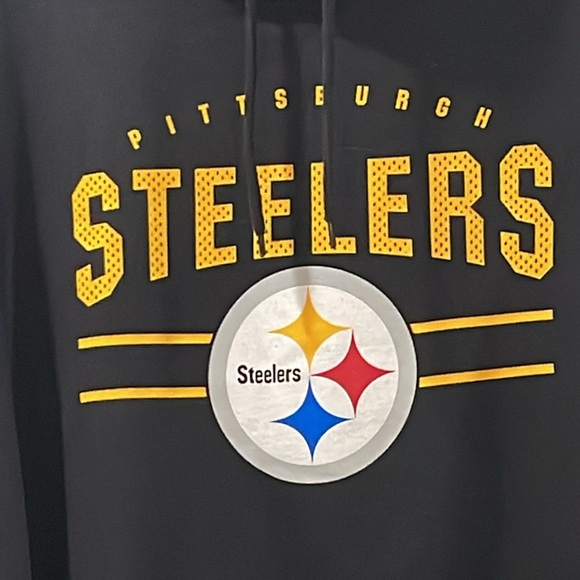 NFL Steelers Pittsburgh Black Pullover Men’s Hoodie Sweatshirt size XL - Picture 2 of 6